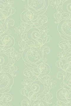 Green floral pattern Stock Illustration