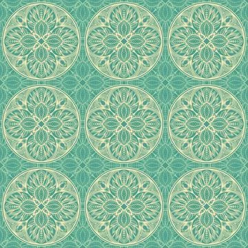 Green floral pattern Ilustración de archivo