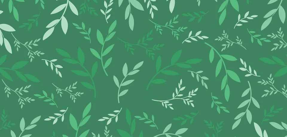 Green floral pattern Stock Illustration