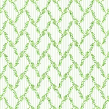 Green floral seamless pattern Stock Illustration