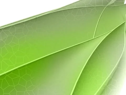 Green floral shape wide screen concept background Stock Illustration