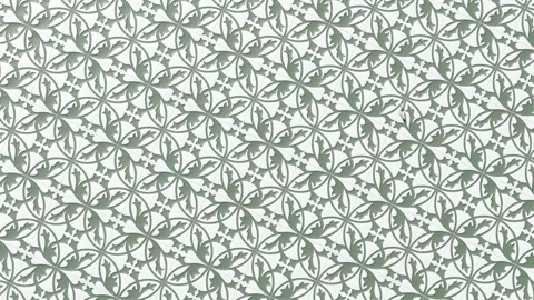 Green Floral Star Tile Pattern Stock Footage 320828776