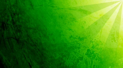 Green flourish background with rays Stock Footage 334649