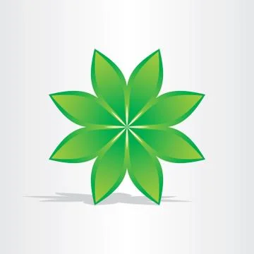 Green flower abstract design Stock Illustration