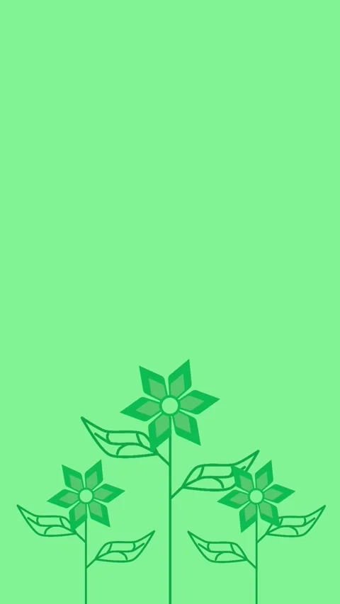 Green flower animation Stock Footage 311699421