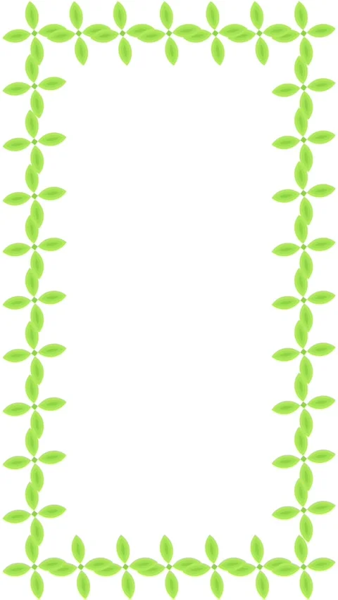 Green flower frame animation Stock Footage 309856320