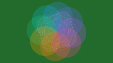 Green Flower on Green Screen Background Horizontal 16:9 Video stock 339443827