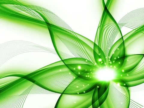 Green flower Stock Illustration