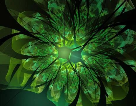 Green flower Illustrazione stock