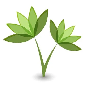 Green flower Stock Illustration