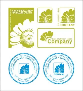 Green flower logo Illustrazione stock