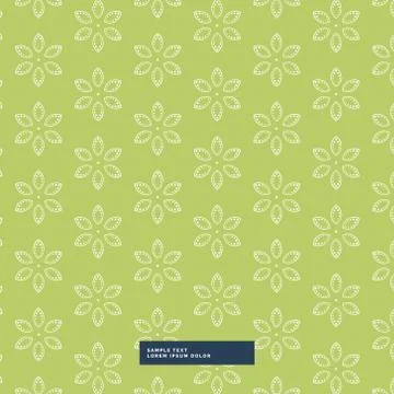 Green flower pattern background Stock Illustration