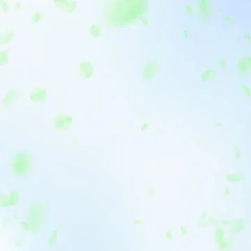 Green flower petals falling down. Alive romantic f イラスト素材