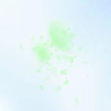 Green flower petals falling down. Authentic romant Stock Illustration