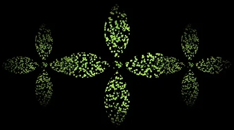 Green flower pixels Stock Footage 302876128