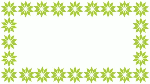 Green flower square frame Stock Footage 249336357