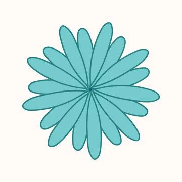 Green flower for use in website design Stock Illustration