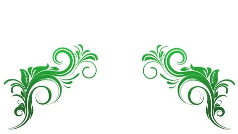 Green Flower_alpha channel Stock Footage
