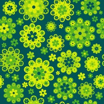Green flowers background Stock Illustration