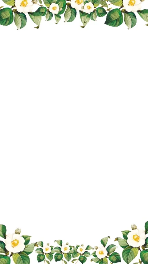 Green Flowers on Decorative Frame 스톡 동영상 270797419