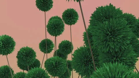 Green Flowers Video stock 113894665