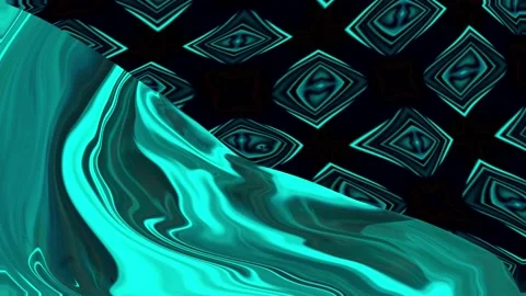 Green flowing liquid waves abstract motion blurred background. Stock Footage 152238532