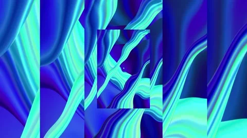 Green flowing liquid waves abstract motion blurred background. Stock Footage 152350842