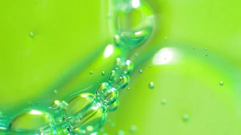 Green fluid, macro Stock Footage 67664432