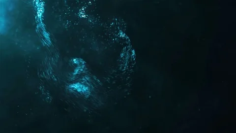 Green Fluid particles spreading or explosion Video stock 124578857