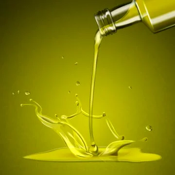 Green fluid pouring Stockillustratie