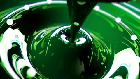 Green Fluid - Professional VJ Background Loop Video stock 80296328