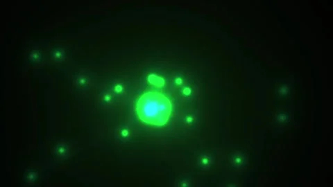 Green fluorescent cells under microscope. Stock Footage 334531313