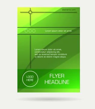 Green flyer brochure Stock-Illustration