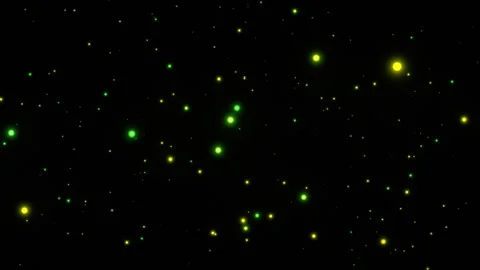 Green flying particles Stock Footage 305340520