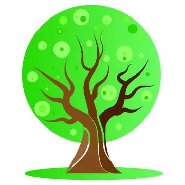 Green flying tree Stock Illustration