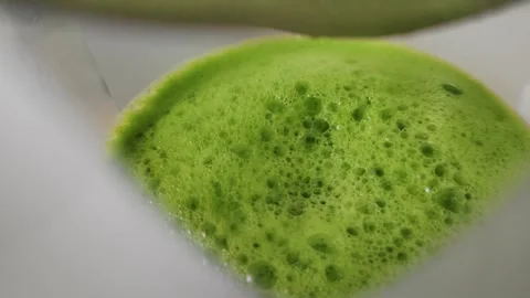 Green Foam in a Close-Up View Highlighting Texture and Color Details Stock Footage 311514573