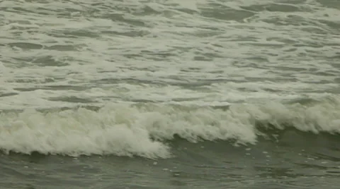 Green Foamy Ocean Waves Stock Footage 48258624