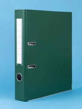 Green folder with documents and documents. maintaining contracts. isolated wh Stock Photos