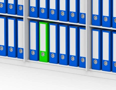 The green folder Stock Illustration