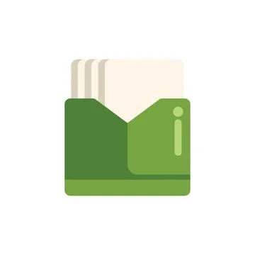 Green folder storing important documents with information sign 库存插图