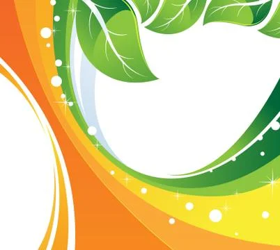 Green foliage.  Concept background. Stock Illustration