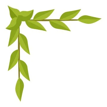 Green foliage creating a corner frame with lush leaves Stock-Illustration