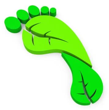 The green footprint Stock Illustration