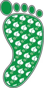 Green Footprint Stock Illustration