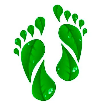 Green footprints Stock Illustration