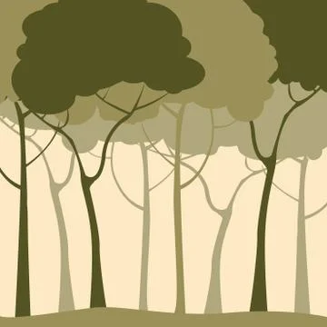 Green forest Illustrazione stock