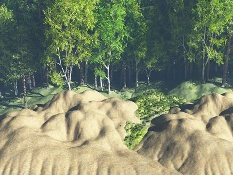 Green forest Stock Illustration