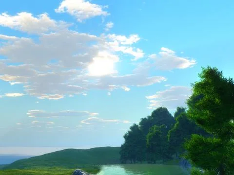 Green forest Stock Illustration