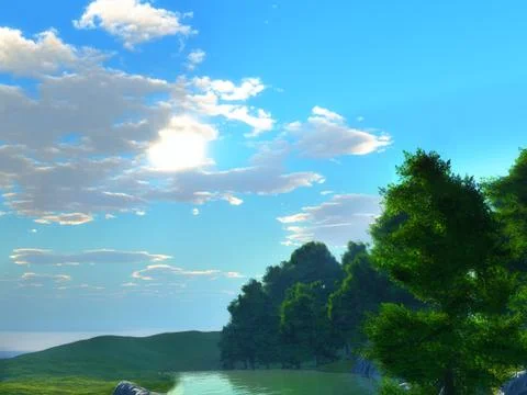 Green forest Stock Illustration