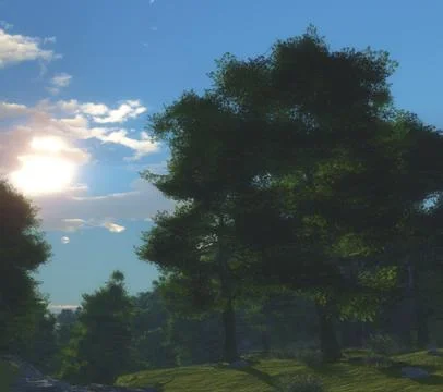 Green forest Stock Illustration